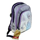 Рюкзак школьный эргономичная спинка Disney Frozen 40*28*17 см, для девочки, серый - Фото 2