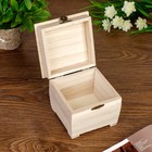 Шкатулка дерево под роспись "Сундук на ножках" 9,5х11х11 см - Фото 2