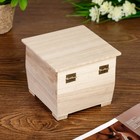 Шкатулка дерево под роспись "Сундук на ножках" 9,5х11х11 см - Фото 3