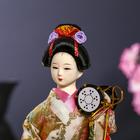Кукла коллекционная "Гейша в шелковом кимоно с барабаном" 22,5 см - Фото 5