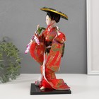 Кукла коллекционная "Японка с цветочной ветвью и в шляпе" 30 см - фото 8644051