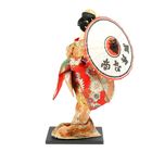Кукла коллекционная "Гейша в персиковом кимоно с зонтом" 30 см - Фото 4