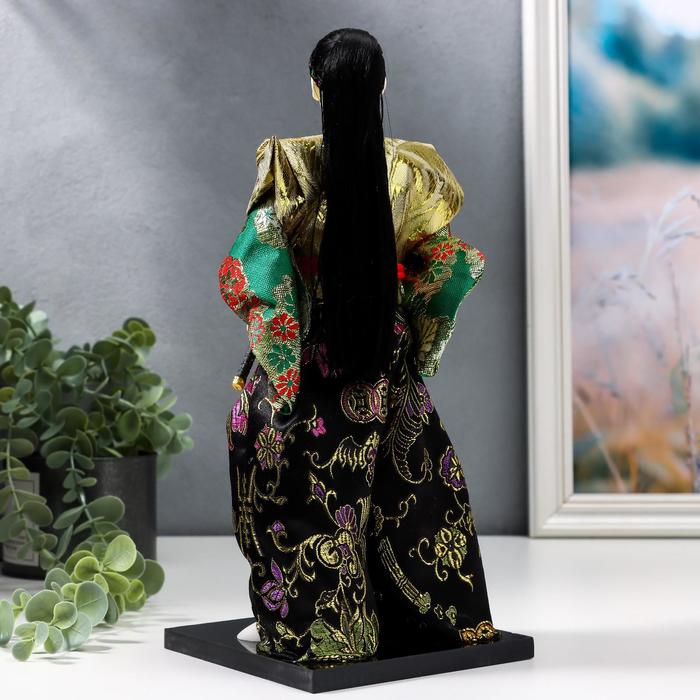 Кукла коллекционная "Самурай в кимоно и с повязкой"30 см - фото 1877293406