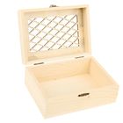 Шкатулка дерево под роспись "Сеточка на крышке" 7,5х13х18 см - Фото 2