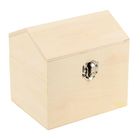 Шкатулка дерево под роспись "Домик" 13,5х13,8х11,2 см - Фото 1