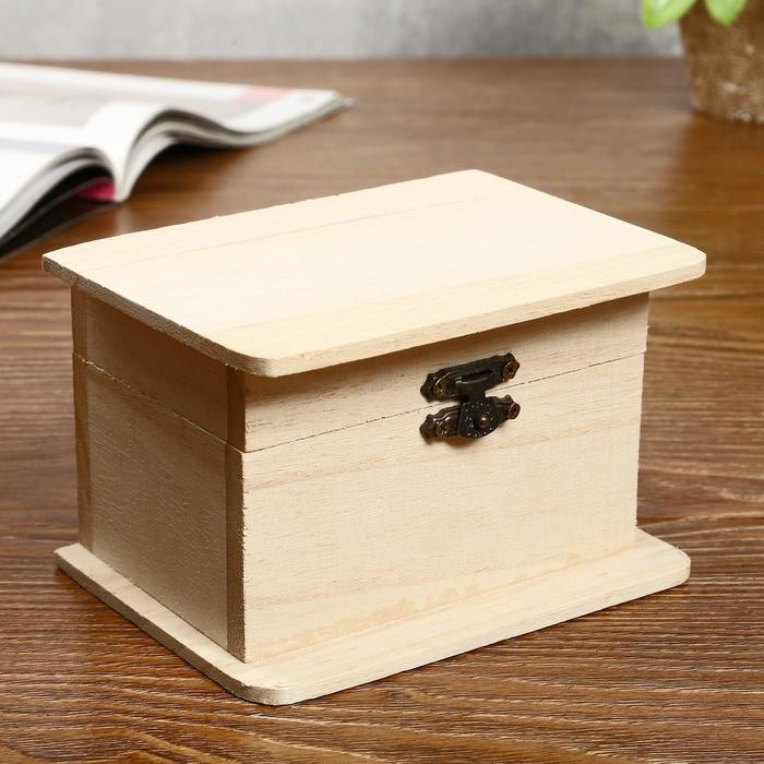 Шкатулка дерево под роспись "Сундучок" 7,8х12,5х9 см - Фото 1