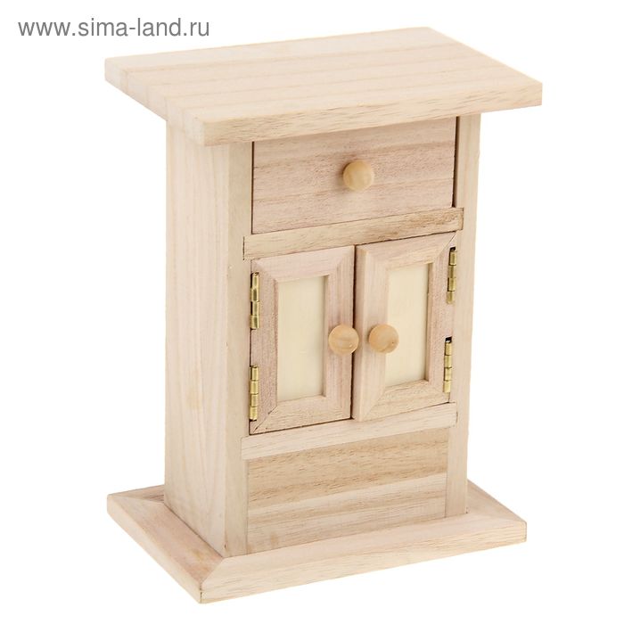 Шкатулка дерево под роспись "Комодик с распашными дверцами" 16,2х8х12 см - Фото 1