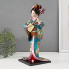 Кукла коллекционная "Гейша в цветочном кимоно с музыкальным инструментом" 30 см - Фото 2