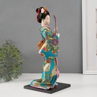 Кукла коллекционная "Гейша в цветочном кимоно с музыкальным инструментом" 30 см - Фото 3