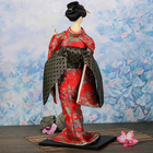 Кукла коллекционная "Гейша в красном кимоно с веером" 55 см - Фото 4