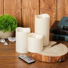 Свеча светодиодная «Нежность», с пультом, 12 режимов, набор 3 шт. - Фото 2