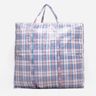 Сумка хозяйственная на молнии, 82 л, в клетку - Фото 3