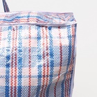 Сумка хозяйственная на молнии, 82 л, в клетку - Фото 5