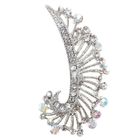 Серьга «Кафф» перо, цвет радужный в серебре - Фото 1