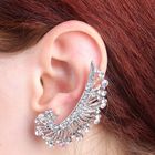 Серьга «Кафф» перо, цвет радужный в серебре - Фото 3