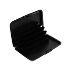 Визитница пластиковая, поверхность алюминиевая, 7 отделений внутри, МИКС - Фото 2