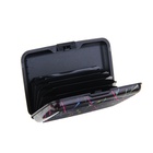 Визитница пластиковая, поверхность алюминиевая, 7 отделений внутри, МИКС - Фото 5