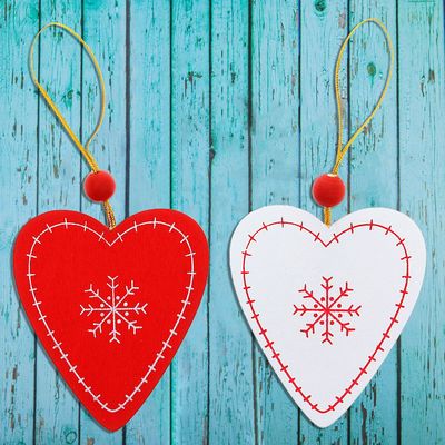 Елочная игрушка «Сердце с инеем», МИКС