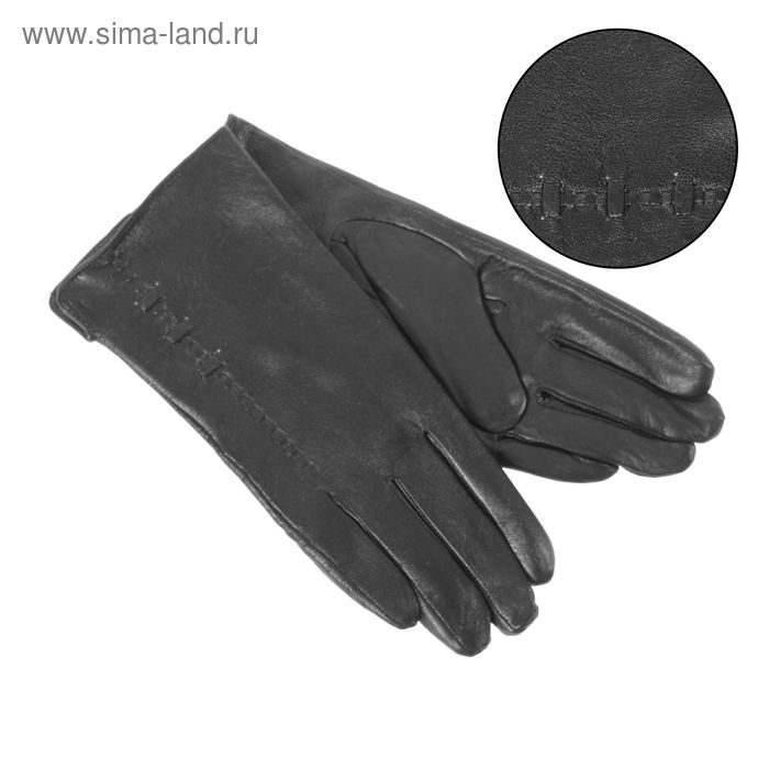 Перчатки женские "Джей", р-р 8, подклад, цвет черный - Фото 1
