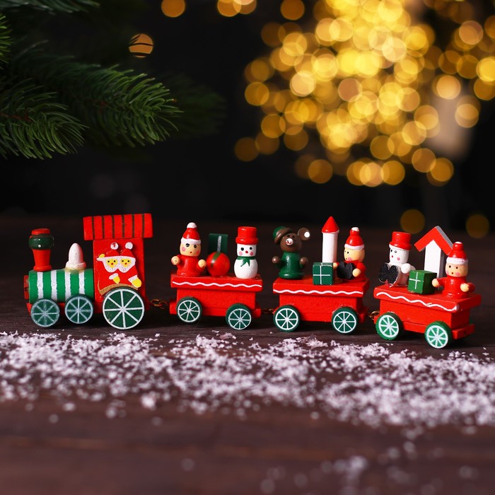 Сувенир «Новогодний поезд», 20 см - Фото 1