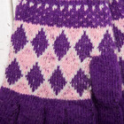 Перчатки молодёжные "Лилия", размер 20 (р-р произв. 20*1*8), цвет фиолетовый 65526 - Фото 2