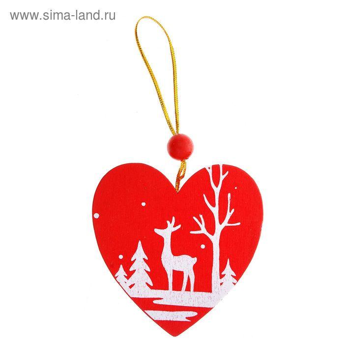 Подвеска декоративная «Зимний лес полон чудес» в форме сердца - Фото 1