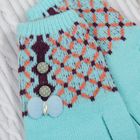 Перчатки молодёжные "Сеточка", размер 10, цвет бирюзовый, арт. 65574 - Фото 2