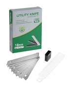 Лезвия для ножей ТУНДРА, сегментированные, 18 мм, 10 контейнеров по 10 лезвий, 100 шт.  (артикул 1006516)  большой выбор товаров оптом и в розницу по низким ценам с доставкой