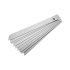 Лезвия для ножей ТУНДРА, сегментированные, 9 мм, 10 контейнеров по 10 лезвий, 100 шт. - Фото 9