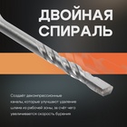 Бур по бетону ТУНДРА, двойная спираль, SDS-plus, 5×110 мм - Фото 2