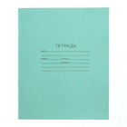 Тетрадь 24 листа в линейку «Зелёная обложка», серые листы, плотность 58-63 г/м² - Фото 1