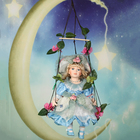 Кукла коллекционная "Стелла в голубом платье на качели" 38 см - Фото 1
