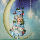 Кукла коллекционная "Стелла в голубом платье на качели" 38 см - Фото 3