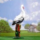 Садовая фигура "Аист на станине" 27х42х83см - фото 20610560