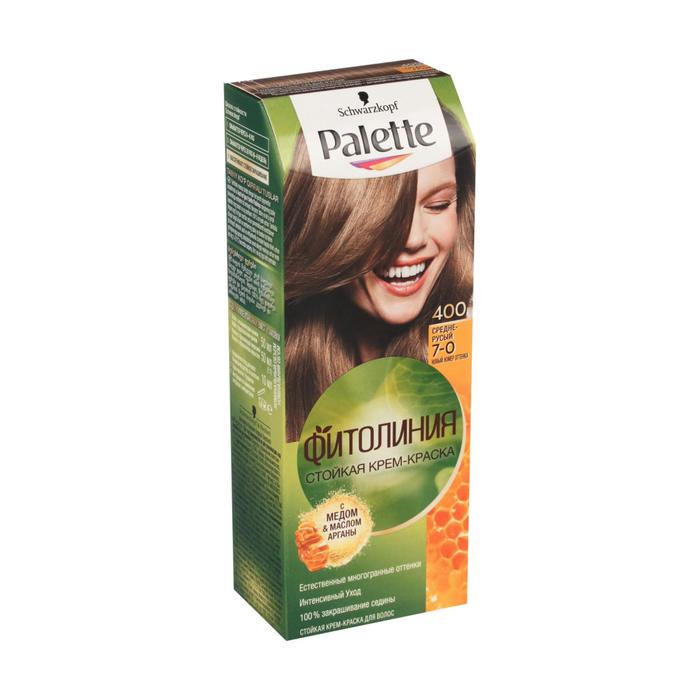 Крем-краска для волос Palette Фитолиния, тон 400, средне-русый 13371