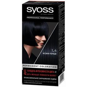 Крем-краска для волос Syoss Color, тон 1-4, иссиня-чёрный