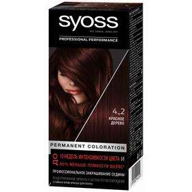 Крем-краска для волос Syoss Color, тон 4-2, красное дерево
