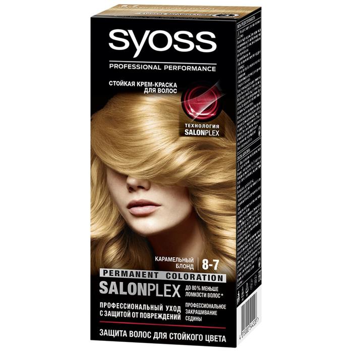 Крем-краска для волос Syoss Color, тон 8-7, карамельный блонд - Фото 1