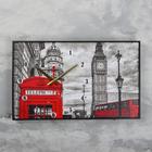 Часы-картина настенные, серия: Город, "Биг Бен и телефонная будка", 57х35х4 см, микс - Фото 1