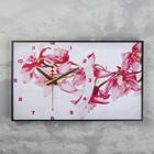 Часы-картина "Орхидеи", 57х35х4  см, микс - Фото 1