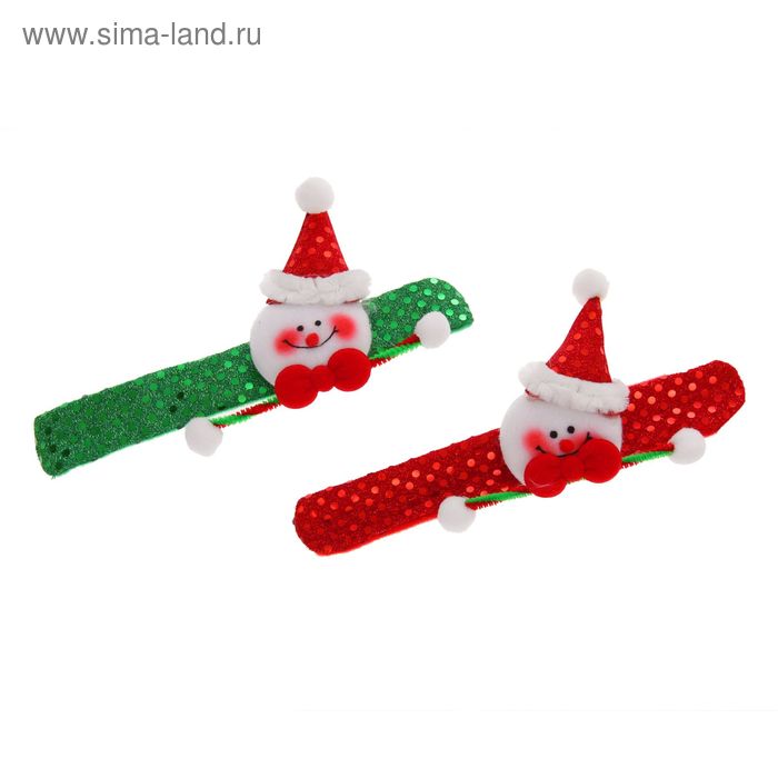 Браслет с подсветкой "Снеговик", цвета МИКС - Фото 1