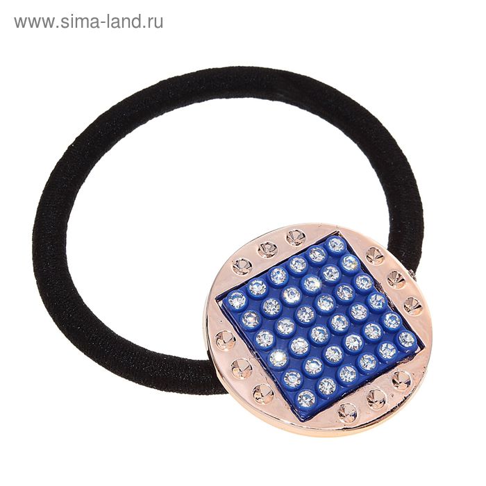 резинка для волос галактика цветной квадрат со стразами 3,1 см - Фото 1