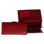 Кошелёк женский на клапане, 3 отдела, глянцевый, красный - Фото 1