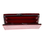 Кошелёк женский на клапане, 3 отдела, глянцевый, красный - Фото 3