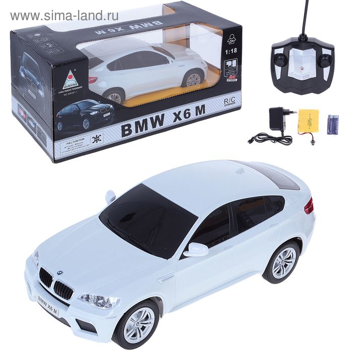 Машина радиоуправляемая BMW X6 М, с аккумулятором, 1:18, световые эффекты, цвета МИКС - Фото 1