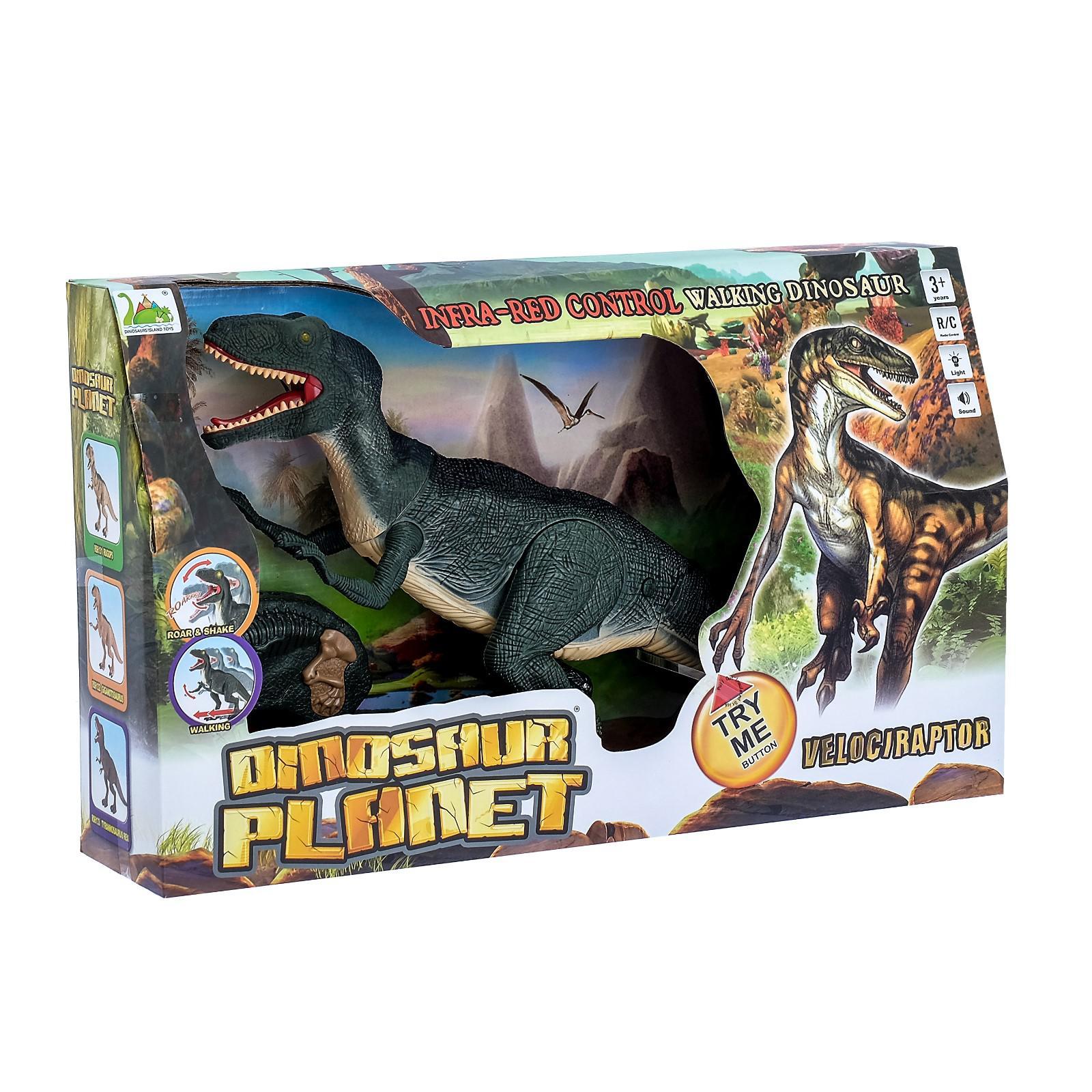 Динозавр радиоуправляемый «Велоцираптор», световые и звуковые эффекты ...