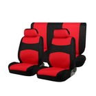 Авточехлы, универcальные, 6 предметов, чёрно-красные - Фото 1