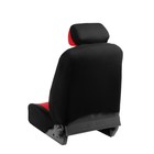 Авточехлы, универcальные, 6 предметов, чёрно-красные - Фото 4