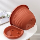 Кашпо для цветов с поддоном настенное «Ливия», 4.6 л, терракотовый - Фото 3