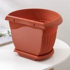 Кашпо для цветов с поддоном настенное «Ливия», 4.6 л, терракотовый - Фото 4